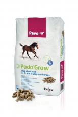 Pavo Podo®Grow - Высококачественный корм, стимулирующий годовалых и двухлетних лошадей